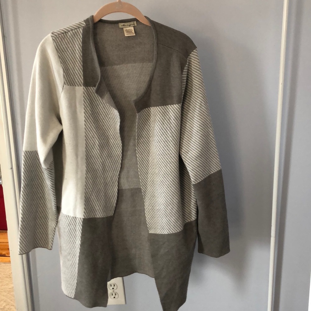 Gray oversized cardigan